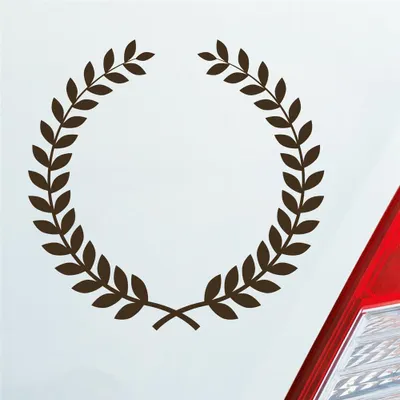 Produktbild von Auto Aufkleber Lorbeerkranz Insigne Auszeichnung Siegerkranz 10x10 cm Braun Sticker Heckscheibenaufkleber