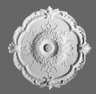 Produktbild von Casa Padrino Stuck Rosette 38.5 x 38.5 cm Deckenstuck Deckenrosette Stuckrosette Wandrosette Barock Jugendstil
