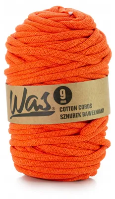 Produktbild von WAS Makramee Garn 9 mm Geflochten 50 m Orange Baumwolle