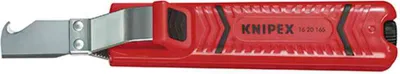 A red and silver wire stripper tool is shown against a white background.