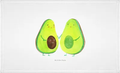 Produktbild von Mr. & Mrs. Panda Handtuch Avocado Pärchen - Weiß - Geschenk, Kinder, Liebe, 50x100, Frotteehandtuch, Schwangerschaft, kleines, Familie, Flauschtuch, Händehandtuch