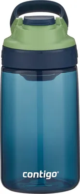 Produktbild von ContiGo! Gizmo Sip Kinder-Trinkflasche, BPA-freie robuste Wasserflasche, 100 % auslaufsicher, intuitives Trinken auf Knopfdruck, einfache Reinigung, ideal für Kindergarten, Kita, Schule, Sport, 420 ml