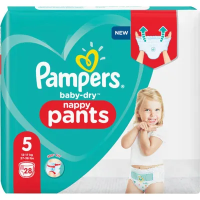 Produktbild von Pampers, Baby Dry, Gr.5+ Junior Plus, Windeln 12-17kg, 28 Stück