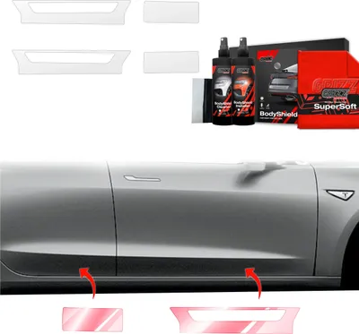 Produktbild von 4in1 Schutzfolie Grizz Protector für Schweller - Tesla Model 3 (2017-2020)