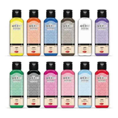 Produktbild von büst Artdeco Acrylfarben-Set 12x140 ml - Gemischte Farben