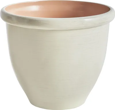 Produktbild von BELIANI Blumentopf ⌀ 49 cm Beige aus Steingemisch Polyresin und Glasfaser Rund Modern