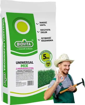 Zdjęcie produktu dla Mieszanka traw uniwerslna z mikrokoniczyną 5kg Samonawożący trawnik