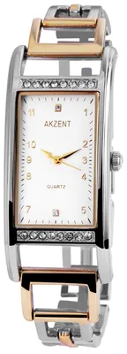 Produktbild von Akzent Damenuhr mit Metallarmband