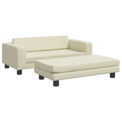 Immagine prodotto di Lettino per Cani con Estensione Crema 100x50x30cm in Pelle finta