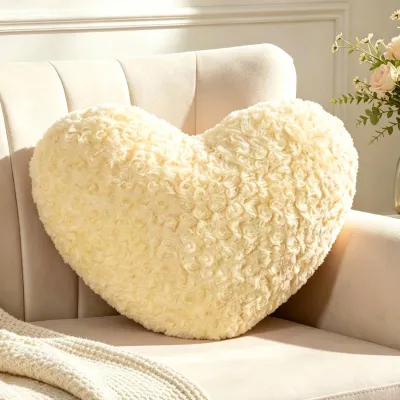 Immagine prodotto di Solidchoice - Cuscino a forma di cuore in peluche, 15 x 48 cm