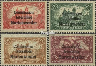Produktbild von Briefmarken Marienwerder 1920 Mi 26-29 (kompl.Ausg.) mit Falz Germania