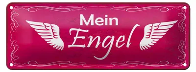 Produktbild von Blechschild Spruch 27x10cm Mein Engel Flügel Dekoration