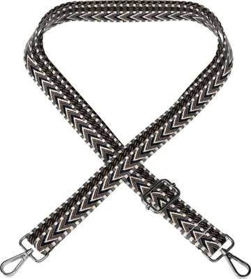 Produktbild von EAZY CASE - Verstellbarer Taschengurt, Ersatz Schultergurt für Handtaschen, Umhängeband mit Karabiner in Silber, breiter Taschenriemen für Taschen, DIY Taschenband in Grau