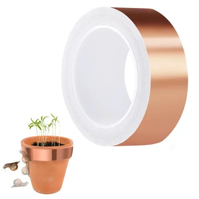 Obrázok produktu pre Medená Páska Proti Slimákom, Samolepiaca, 30 mm x 25 m, Ochrana Rastlín