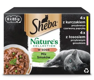 Produktbild von SHEBA Nature's collection mix příchutí pro kočky8x85g