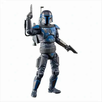 Produktbild von Hasbro F5630 Disney Star Wars The Mandalorian Death Watch Airborne Trooper Kenner, Actionfigur mit Helm und Waffe, Star Wars the Vintage Collection