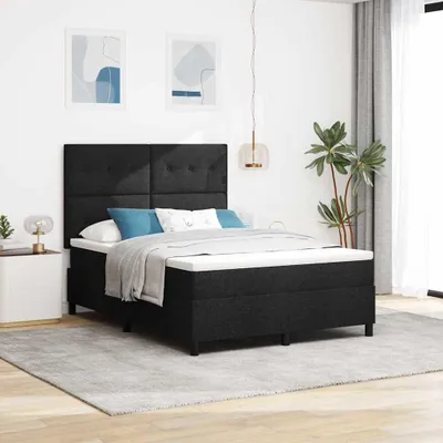 Produktbild von Maison Exclusive - Boxspringbett mit Kopfteil Schwarz 160 x 200 cm Stoff