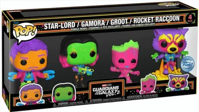 Image de Funko POP Marvel GOTG Gamora Groot Rocket 4pak SE