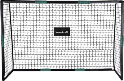 Zdjęcie produktu dla Metalowa bramka piłkarska z siatką treningowa do gry w piłkę nożną 180x120x60 cm czarno-zielona