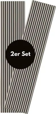 Produktbild von Wandpaneele – Akustikpaneele – Schallabsorbierende Wandverkleidung aus Holz – 2 Stück in Pastellgrau – 240 x 60 cm