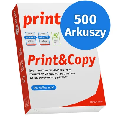Zdjęcie produktu dla print24 Papier do drukarek Papier do kopiowania 500 arkuszy 1 x 500 A4 80 g Biały Premium z certyfikatem PEFC