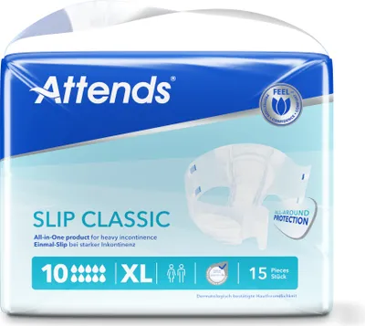 Image de Attends Slip Classic 10 XL - 4 paquets de 15 protections