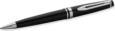 Produktbild von Waterman Expert Kugelschreiber | Hochglänzend Schwarz mit Chromzierteile | Mittlere Spitze | Blaue Tinte | Geschenkbox