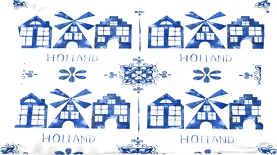 Produktbild von MuchoWow® Zierkissen Sofakissen Wohnzimmer Dekokissen 50x30 cm Muster - Holland - Delfter Blau - Wohnzimmerdekoration - Polster mit Photo