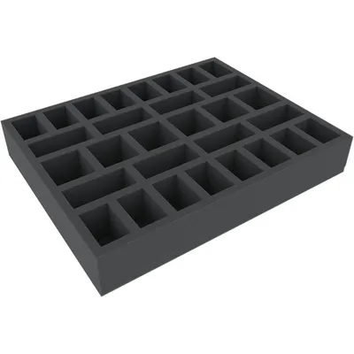 Produktbild von 55 mm Schaumstoffeinlage mit 30 Fächern für Miniaturen