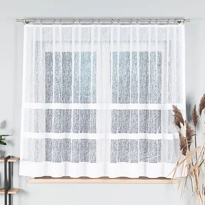 Image de Rideau décoratif court à motifs tongs WIKTORIA LINE 160 blanc 310x160 cm MyBestHome