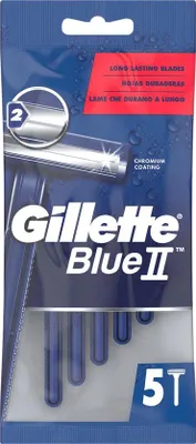 Zdjęcie produktu dla Gillette, Blue II, Jednorazowe maszynki do golenia, 5 sztuk (PRODUKT Z NIEMIEC)