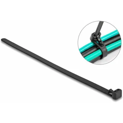 Produktbild von Delock Kabelbinder wiederverwendbar hitzebeständig L 200 x B 7,5 mm 100 Stück schwarz