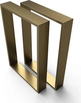 Produktbild von 1xPaar sossai Tischkufen in Gold 70x72cm Tischgestell Tischbeine Tischuntergestell TKK3 Rahmen