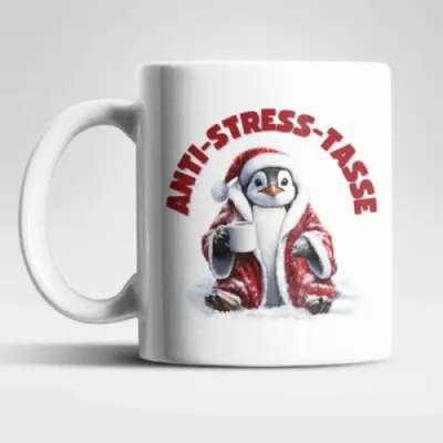 Produktbild von Anti Stress Christmas Pinguin Kaffeetasse Teetasse Geschenkidee – 02