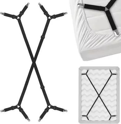 Produktbild von Spannbettlakenhalter – Bettspanner – Bettdeckenclips – Decken Klemmen – Bettdeckenhalter – Lakenhalter – Lakenklemmen – Stabile Klemmen – Verstellbar