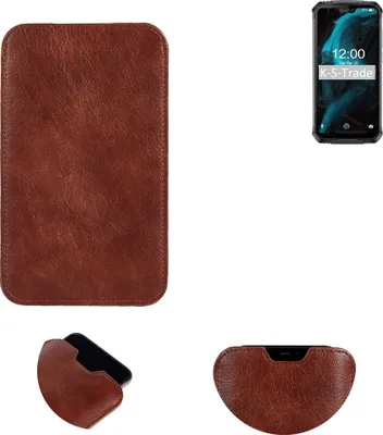 Produktbild von K-S-Trade Schutzhülle Handyhülle kompatibel mit Doogee S68 Handytasche Kunstleder Sleeve in braun