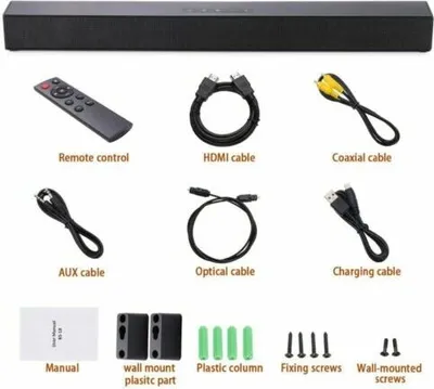 Produktbild von 40W Bluetooth Soundbar Subwoofer TV Sound System Heimkino Lautsprecher