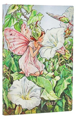 Produktbild von 2027 Bindweed-Fee (Blumenfeen) Mini-Tagesplaner mit flexiblem Einband, 12 Monate