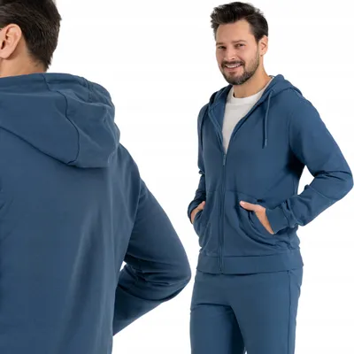 Immagine prodotto di Giacca in felpa con cappuccio Moraj da uomo – Blu, taglia XXL, comoda