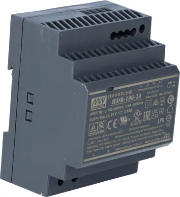 Immagine prodotto di Alimentatore switching MEAN WELL per guida DIN 91,92 W 24 V/3,83 A, 1 pz.