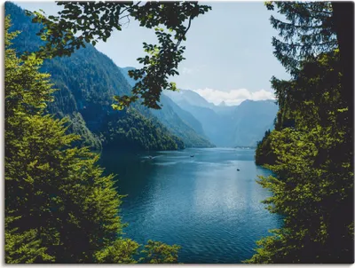 Produktbild von ARTland Leinwandbild Malerwinkel Königssee- Alpen Größe: 80x60 cm