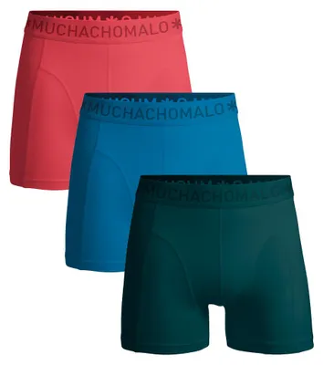 Produktbild von Jungen, 3er-Pack Boxershorts, einfarbig, Grün/Blau/Rosa, Größe 146/152