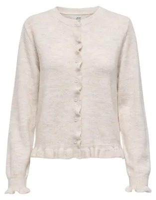 Produktbild von JDY Damen Jdyletty L/S On Frill Cardigan KNT Noos, Birch, M