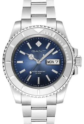 Produktbild von GANT Herrenuhr Quarzuhr silber / blau onesize Herren 41 mm G204001, G204002