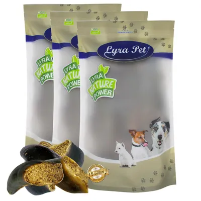 Produktbild von 45 Stk. Lyra Pet® Rinderhufe gefüllt mit Pansen und Leber ca. 5,4 kg