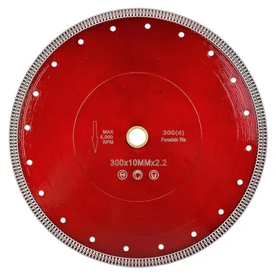 Produktbild von Diamanttrennscheibe Ø 300 mm für Nassschneiden | Fliesen, Keramik, Stein, Beton, Granit, Marmor | 25,4 mm / 22,23 mm Bohrung