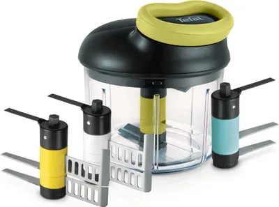Produktbild von 5-Sekunden Zerkleinerer, Maxi-Kit mit 4 Klingen (schwarz/grün, manuell, 900ml)