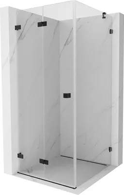 Zdjęcie produktu dla Mexen Lunar-F kabina prysznicowa składana lewa 80 x 80 cm, transparent, czarna - 836-080-080-70-00-L