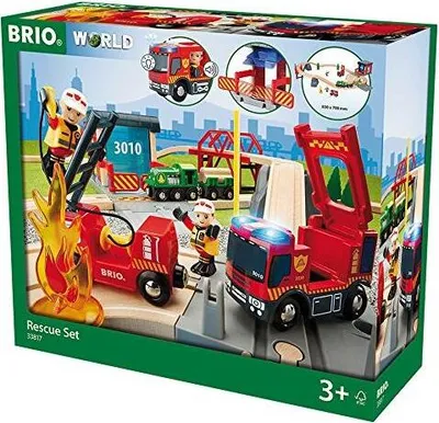 Immagine prodotto di BRIO World 33817 - Set completo "Grande stazione dei pompieri", multicolore