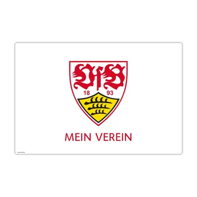 Produktbild von Schreibtischunterlage für Kinder und Erwachsene - VfB Stuttgart - Mein Verein - 60 x 40 cm - aus abwischbarem Premium Vinyl - Germany